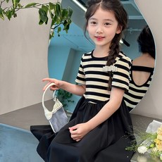 Arbea 女童洋裝 條紋連身裙