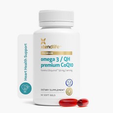 뇌영양제 뇌건강영양제 Xtendlife 오메가 3 QH 피쉬 오일 + CoQ10 심장 뇌 관절 및 피부용 1100mg - DHA EPA 유비퀴놀 아스타잔틴 리코펜 함, Xtendlife 오메가 3 QH 피쉬 오일 + CoQ, 1개