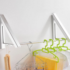 루체트리 행거 접이식 벽걸이 옷걸이 수납, 80cm, 블랙