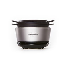 Vermicular MINI IH琺瑯電子鑄鐵鍋 RP19A 贈清潔劑 磁力鍋墊 有機手套, RP19A-GY 松露黑, 1個