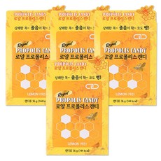 로얄 프로폴리스 목캔디 레몬맛, 36g, 4개