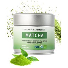 Organic Ceremonial Grade Matcha Green Tea Powder for Cafe Quality Tea & Lattes Vegan & Gluten-Free, N/A, 1개