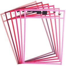 Mr. Pen - 드라이 지우개 포켓 슬리브 25.4 x 35.6cm(10 x 14인치) 24팩 다채로운 드라이 지우개 슬리브 벌크, 핑크 쉐이드