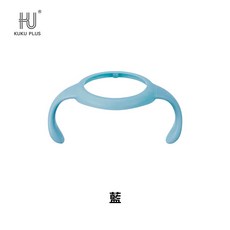 酷咕鴨 KUKU PLUS 奶瓶配件 水杯配件 萬用蓋 奶瓶握把 滑蓋自動吸管組 自動吸管組 替換吸管, 1個, 寬口奶瓶握把-藍