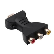 HDMI 호환 3 RGB RCA 비디오 오디오 어댑터 HDMI-MALE에서 3 RCA 비디오 오디오 어댑터 컴포넌트 커넥터, 하나, 검정, 1개