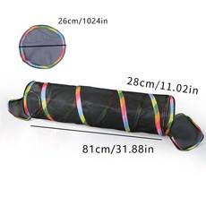 網紗款貓咪鑽洞隧道玩具, 1個, 網紗款長直通