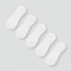 [JAJU] 자주 남 코튼 미들컷 페이크 삭스 5족_화이트