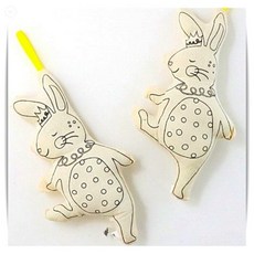 캔버스천인형 춤추는 토끼 동물 인형 선물용 애착인형 DIY 재료, 100개[낱개수량확인]