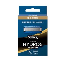 Schick 舒適牌 水次元5 PREMIUM 刮鬍刀替換刀頭 4入, 1個