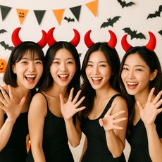 응원용품 악마뿔 머리띠 붉은악마 축구 월드컵 응원 할로윈 파티용품, 01. 레드, 1개, 레드