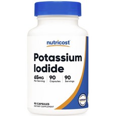 nutricost 碘化鉀補充膠囊 65mg, 1個, 90顆