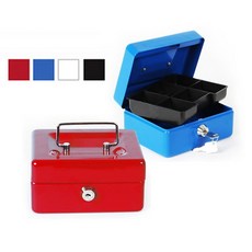 중형 캐시박스 개인금고 돈통 소형 금고 철재 13069pc 1(PC), 화이트