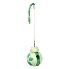 貓咪轉盤逗貓棒玩具 搖擺不倒翁漏食球 甲殼蟲造型 自嗨解悶神器 慢食互動玩具, 綠色, 1個, 綠色
