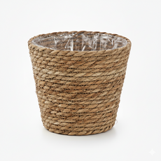 파파가든 라탄바구니 화분커버, 1개, 브라운