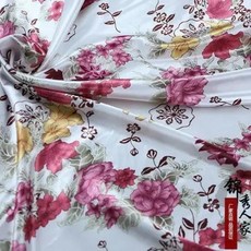 실크원단 프린트 시뮬레이션 실크 새틴 원단 기모노 DIY 바느질 꽃 가정 가구 장식 재료 천 200x150cm, 12) 12  200x150cm, 1개
