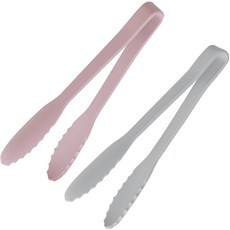 1+1 파쿠젠 실리콘 집게 주방집게 24cm 2P세트 핑크+그레이, 1세트