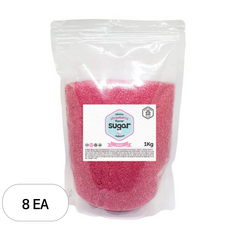 웰빙 솜사탕 설탕 딸기향, 1kg, 8개