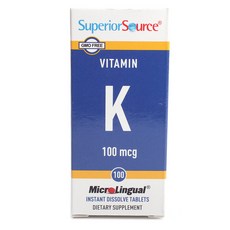 Superior Source 維生素 K 100mcg 片劑, 1個, 100 件