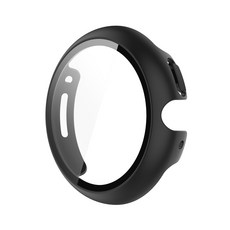 FatHouse Pixel Watch 保護殼 全包覆防摔防刮 高清透明保護貼, 黑色-41mm, 1個