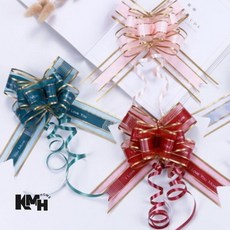 리본장식 포장리본 포장 소품, 9cm, 1개, 와인