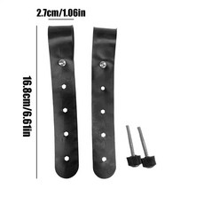 접이식 키보드 스탠드 피아노 2PCS 잠금 스트랩 PU 벨트, 1개, 검정