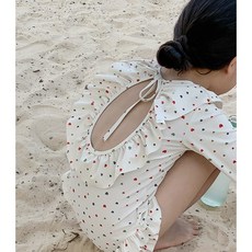 하트포인트수영복 원피스 유아수영복 여아 여름 래쉬가드 비키니