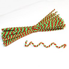 수작업공구 줄모루 철사 30cm 빨강초록 50개입, 오십줄입X5봉