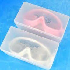 아쿠브 고글형 물안경 귀마개 일체형 김서림방지 고글 수경, 화이트, 1개