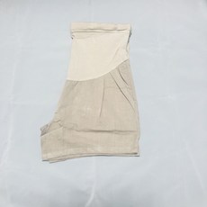 Babyshare 韓版寬鬆透氣棉麻托腹孕婦短褲 夏季休閒