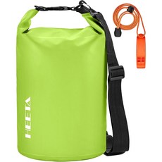 HEETA 방수 드라이백 롤탑 남녀공용 서바이벌, 5L, 레몬 그린