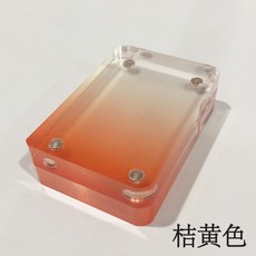 拾光優選好物 加厚漸變咕卡磚 麻將磚冰塊應援禮品明星周邊亞克力擺件diy咕卡盤, 1個, 6X4漸變桔黃色卡磚