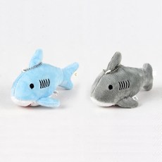 아이끌레 베이비상어 봉제인형 키링 2종 세트, 10cm, 그레이, 블루, 1세트