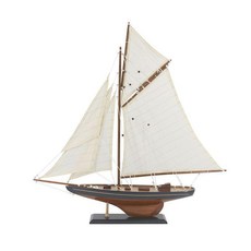 범선 프라모델 소품 우드 요트 항해 사무실 서재, 컬럼비아 블루