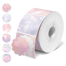 5.1cm(2인치) 원형 직접 감열 스티커 라벨 - 750개 라벨/롤 JADENS Nelko Phomemo 라벨 프린터와 호환 방수 내유성 BPA 프리 쉽게 벗겨, 버블