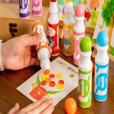 가온로그 도트 물감 놀이 세트 어린이물감, 리필캡