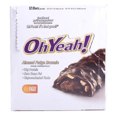 OhYeah! 蛋白棒杏仁軟糖布朗尼, 12件, 85克