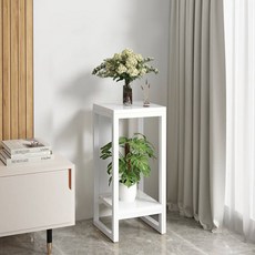 현대풍 2단화분선반 60CM 거실화분정리대, 1단, 순수 화이트