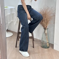 와이드여자청바지 여성와이드 데님팬츠 진청 통청바지 세미와이드바지 블루팬텀