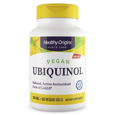 Healthy Origins 還原型輔酶Q10 Vegan素食軟膠囊 100mg, 1個, 60顆