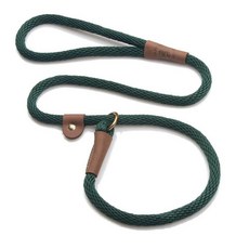 Mendota Pet 슬립 목줄 - 강아지 리드 및 칼라 콤보 - 미국 제조 - 다이아몬드 사암 1cm x 1.2m(3/8인치 x 4피트) - 소형/중형 품종용, 헌터 그린