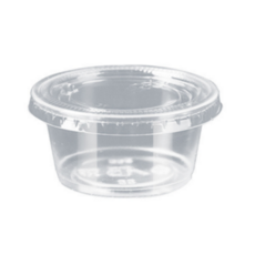 일회용 소스컵 6.3 x 3cm + 뚜껑 세트 60ml, 100개, 1세트