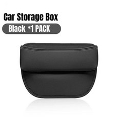 가죽 자동차 시트 틈새 정리함 앞좌석 슬릿 캐처 측면 필러 수납함 센터 콘솔, 1개, 4. Black