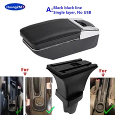 기아 모닝 용 자동차 팔걸이 박스 Picanto 중앙 보관함 인테리어 전용 개조 액세서리, 05 A black line No USB