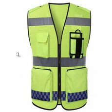 빅포켓 메쉬 형광 안전조끼 작업 반사조끼 인쇄용, L