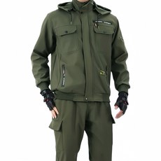 [마감 특가]방풍 방수 방한 기모안감 실외복 분리형 상하세트 낚시복 작업복 현장 용접 근무