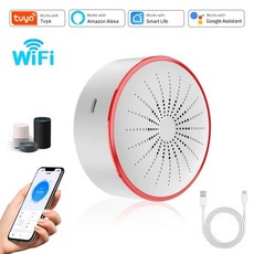 Tuya Zigbee 지능형 사운드 라이트 알람 85db 높은 데시벨 사이렌 SmartLife APP 원격 제어 홈 보안 보호, [02] WIFI