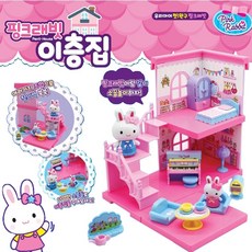 핑크래빗 이층집 인형집 인형 하우스, 1개