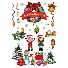 聖誕節防水紋身貼紙 T45A 紋身貼紙 刺青貼紙 聖誕節裝扮 聖誕禮物, 1個, LC-909