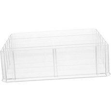 THEAUX 투명 아크릴 현금 보관함 지폐 및 카드 사무실 학교용 다기능 머니 트레이와 탈착식 칸막이가 있는 대용량, 18.00X17.80X5.00CM, Transparent