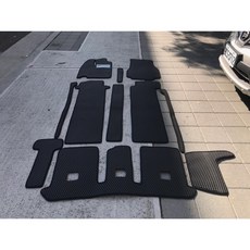 PREVIA 專車專用 耐磨型防水腳踏墊, 手動(第一排+二+三不含後車廂),黑